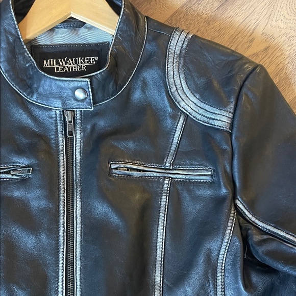 Milwaukee Leather Black Leather Jacket 2X - Picture 3 of 15